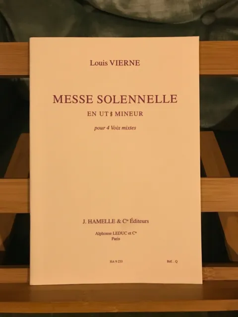 Louis Vierne Messe Solennelle en ut dièse mineur partition 4 voix mixtes Hamelle