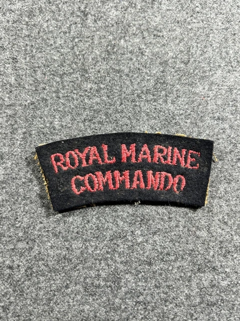WW2 BRITISH ARMY embroidered Royal Marines Commando Shoulder Title ...