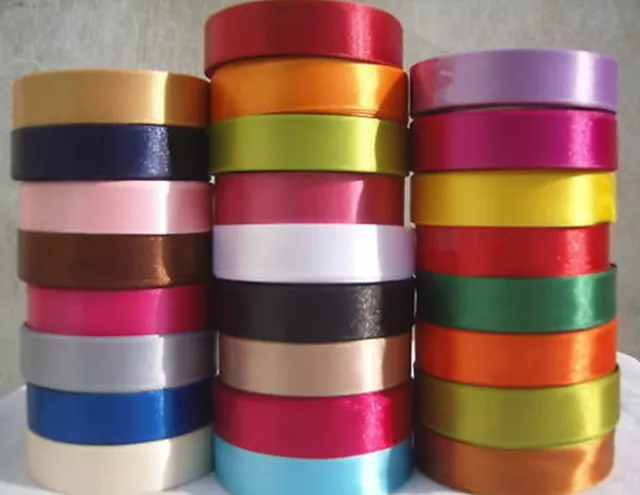 Satin Ribbon Size 15mm, 25 Yards Rolls Choose  many Colours BUY 2 & GET 1 Free 2