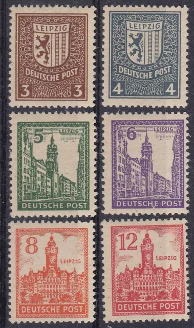 Briefmarken SBZ West-Sachsen Mi Nr. 156-61 Freimarken Abschiedsserie **