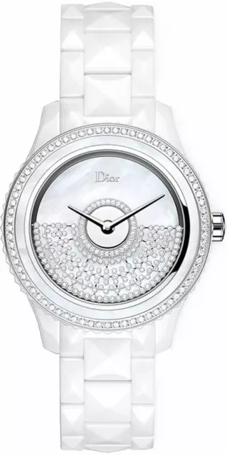 New Christian Dior VIII Grand Ceramic Diamond Women's Watch CD124BE4C001 75% Off