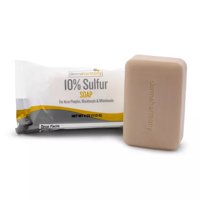 10% Sulfur Soap - DermaHarmony 4oz - One Bar (Made in USA)