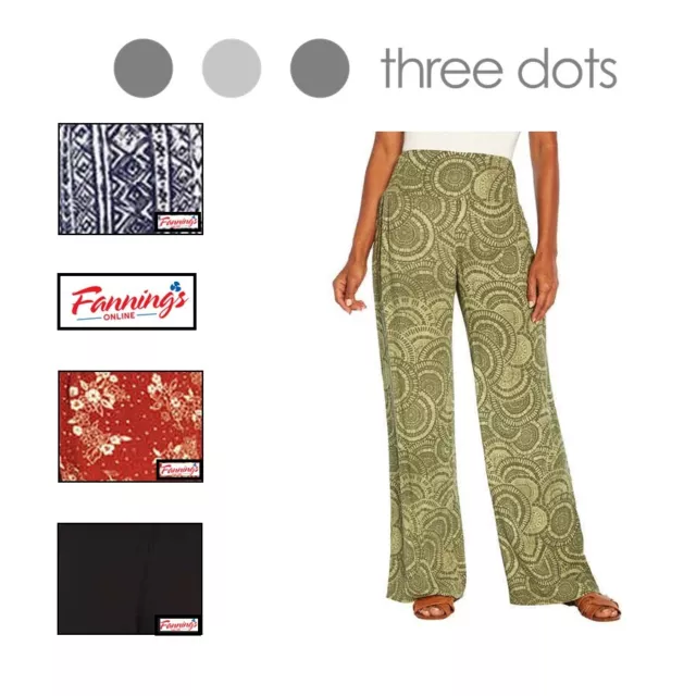 Three Dots Ladies' Printed Comfy Casual Pants 2022 Style  | F22