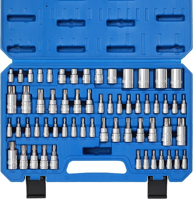 60-PIECE TORX BIT and External Socket Set for Precision Work with ANSI ...