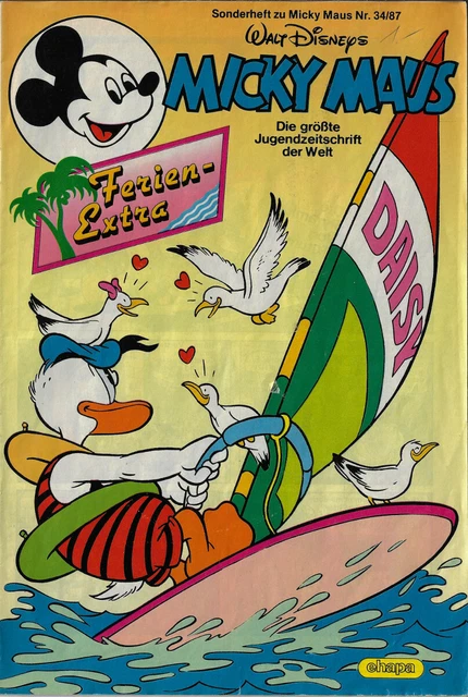 Micky Maus NUR Beilage Heft 34/1987 Z2 Non-Barks, Ferien-Extra