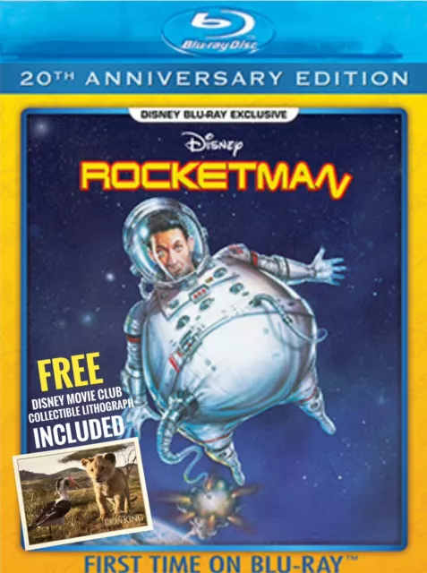 Rocketman Blu-ray 20th Anniversary Disney Movie Club Exclusive NEW + Litho Art