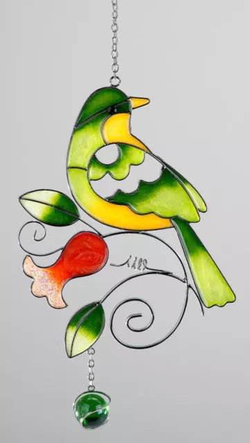 Decoración de Ventana Colgante para Pájaro Colgar Tiffany Art 24 CM