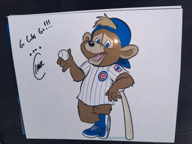 Clark Chicago Cubs mascot signed  MLB Baseball 8x10 photo