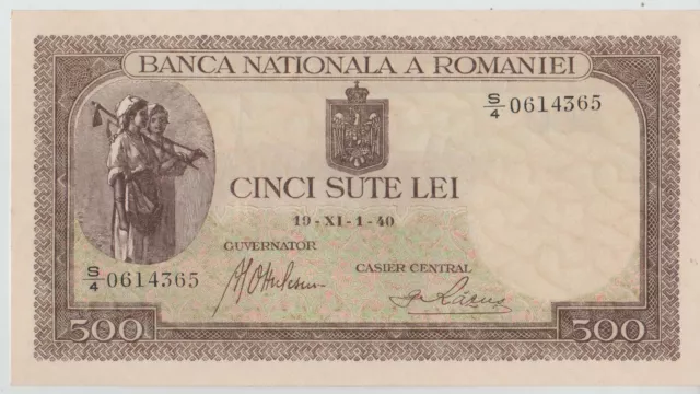 Romania - 500 Lei 1940 UNC