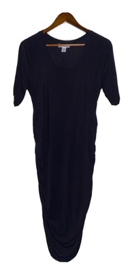 Motherhood Maternity Ruched Side 3/4 Sleeves Pullover Women Dress Large Stretchy