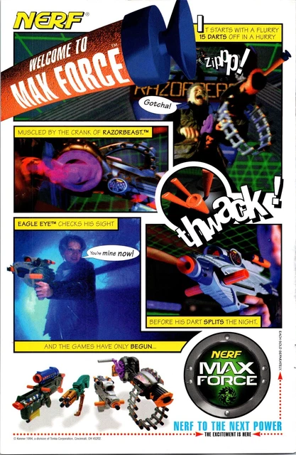 NERF Max Force 1994 Print Ad