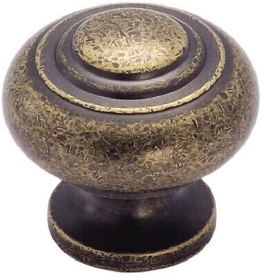 Lot Of 25 Amerock BP4258R2 Inspirations Round Knob Weathered Brass, 1-3/16-Inch
