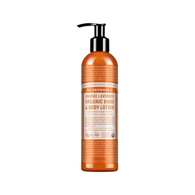 Dr. Bronner's Organic Hand & Body Lotion Orange Lavender 237mL