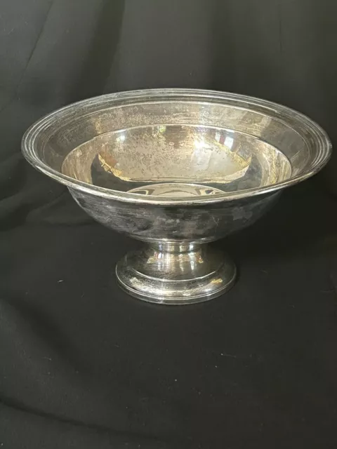 Large Sterling Silver Weighted Pedestal Candy/Nut Dish Columbia 498G No Scrap