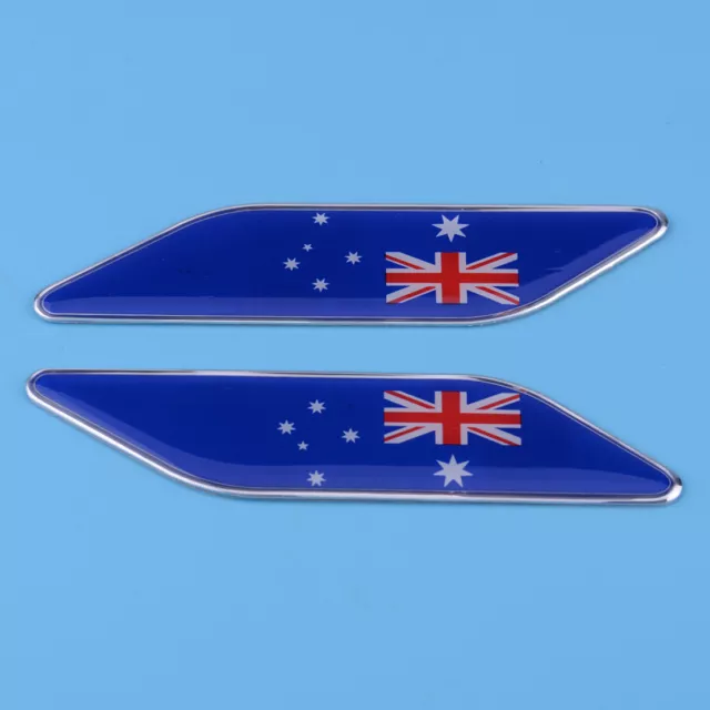 2x AU Australian Flag Map Car Metal 3D Chrome Emblem Decal Sticker for Car Door