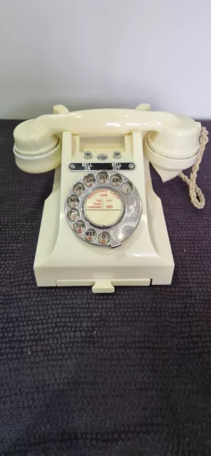 Vintage GPO 328F Ivory Bakelite Telephone With On Off Buttons