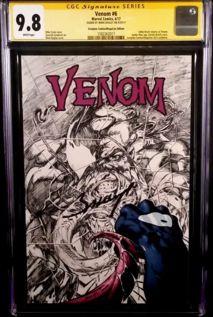 Venom #6 Cgc Ss 9.8 Mark Bagley Megacon Exclusive Variant Spider-Man Carnage
