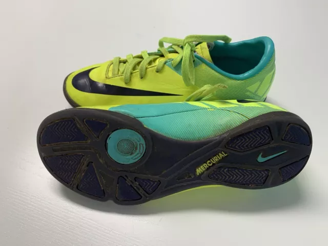 Nike Hallenschuhe Gr.35 Mercurial in Gelb/Blau/Schwarz