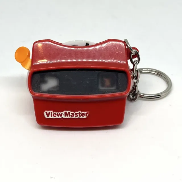 Vtg Mini View-master Keychain Miniature Red Viewer Key Ring 1997 Safari Animals