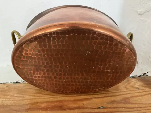 Vintage French copper Havard casserole dish / stew pan