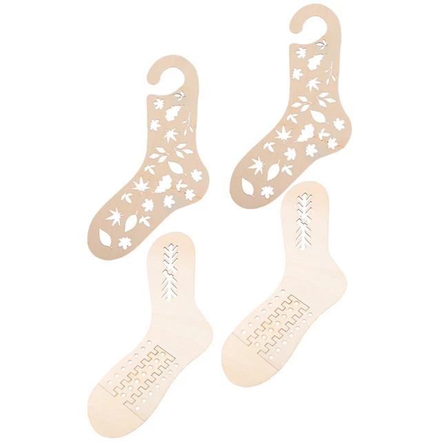 Bloqueurs de chaussettes en bois épais, 4 pièces, pour tricoter, moules