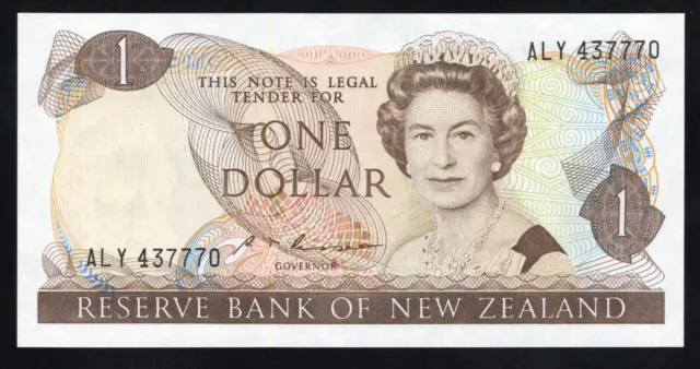 1985-9 NEW ZEALAND 1 DOLLAR BANKNOTE - UNCIRCULATED - ALY 437770 - P169b