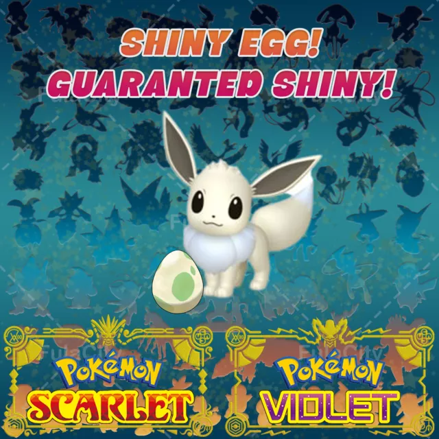 Eevee Pokemon Scarlet Violet ✨ Shiny Egg 6 Iv ✨ Custom Available ✨