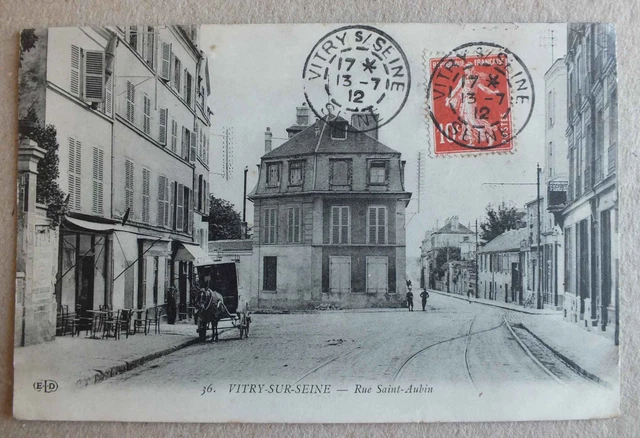 Cpa - Vitry Sur Seine - Rue Saint Aubin - 36 *