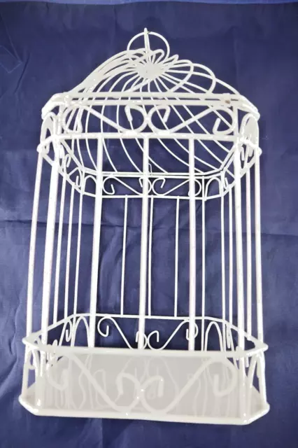 Hobby Lobby White Decorative Bird Cage 15" For Holiday Crafts Weddings Partys