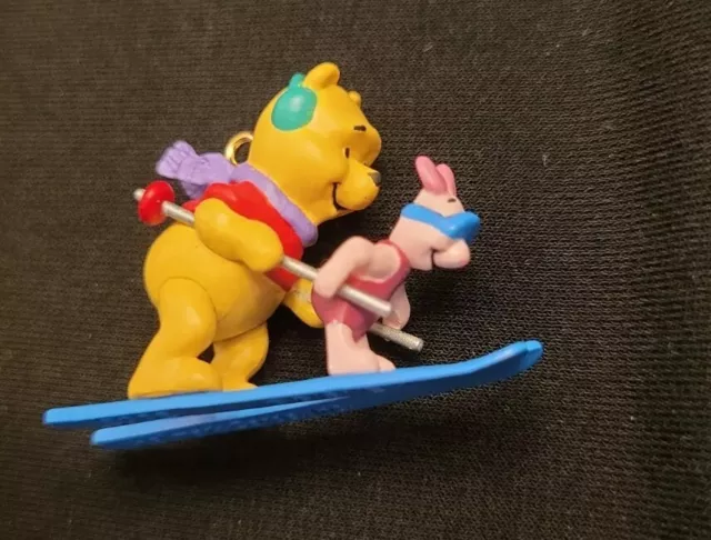 2002 On the Slopes ~ Winnie the Pooh & Piglet ~ Hallmark Miniature Ornament