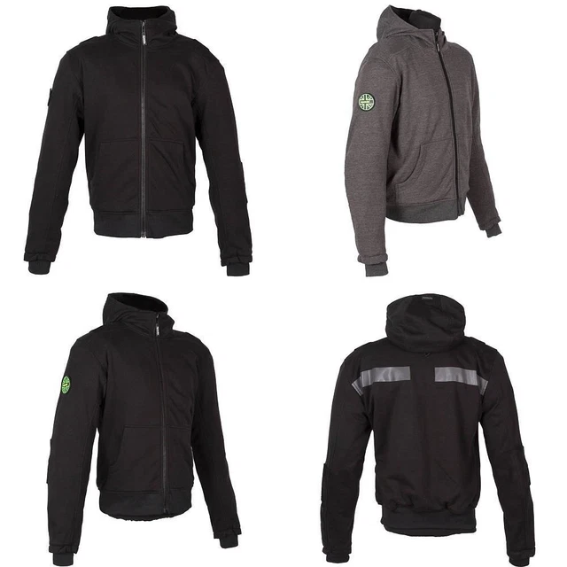 Spada Gumball CE Aramid Felpa con Felpa Moto Tessile Giacca Moto Nero Grigio