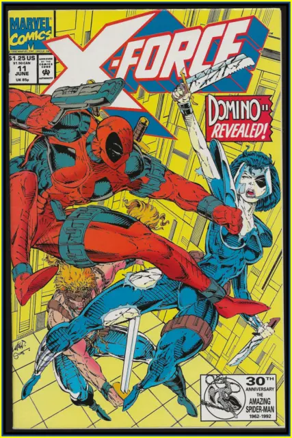 X-Force #11 (1992) 1St Full Appearance Domino Deadpool Wolverine Cable Marvel Fn