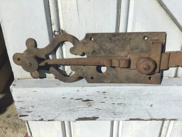 Ancienne clanche loquet poignée de Porte 1900 Portail Fer Forgé Objet du XXème