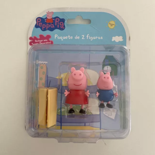 Peppa Pig Twin Figure Pack - 06692 - Peppy And George - Bedroom Scene - BNIB