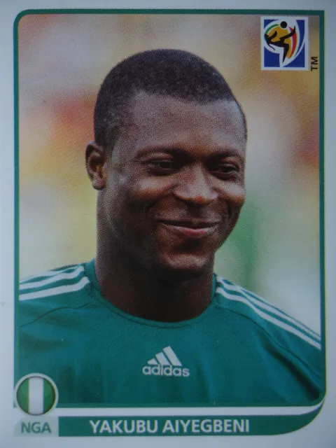 Panini 143 Yakubu Aiyegbeni Nigeria FIFA WM 2010 Südafrika