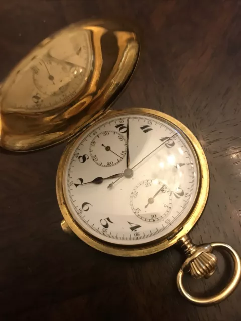 MONTRE  Chronomètre ANCIENNE A GOUSSET EN OR 18 CARATS