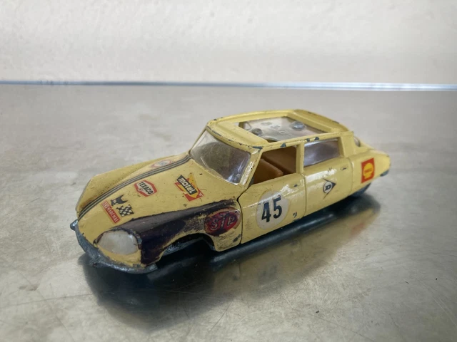 Politoys Export Citroen Ds 21 Rallye 1/43E Voiture Miniature A Restaurer Jouet