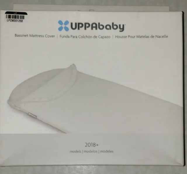 UPPAbaby Bassinet Mattress Cover fits 2018 and later (WHITE) - NEW IN OPEN BOX