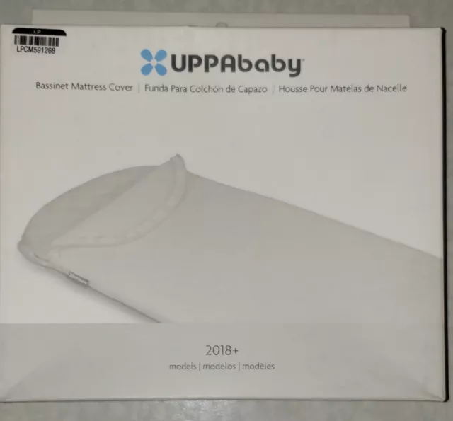 UPPAbaby Bassinet Mattress Cover fits 2018 and later (WHITE) - NEW IN OPEN BOX