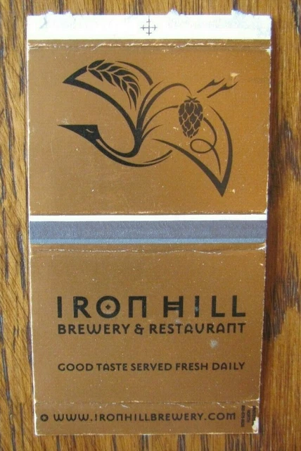 Iron Hill Brewery Brew Pub (Delaware Pennsylvania) Beer Matchbook Matchbox -F1