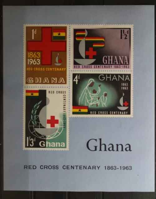 Ghana Block 8 with 145-148 Mint #TT890