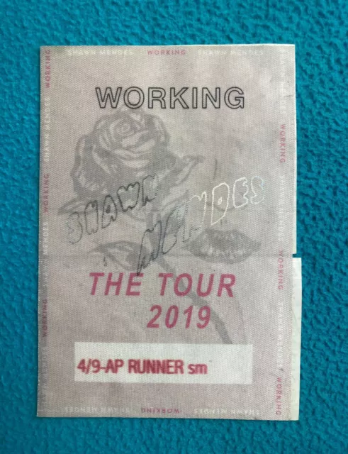 Shawn Mendes The Tour Birmingham 4/9/ 2019 Runner Working Backstage Pass