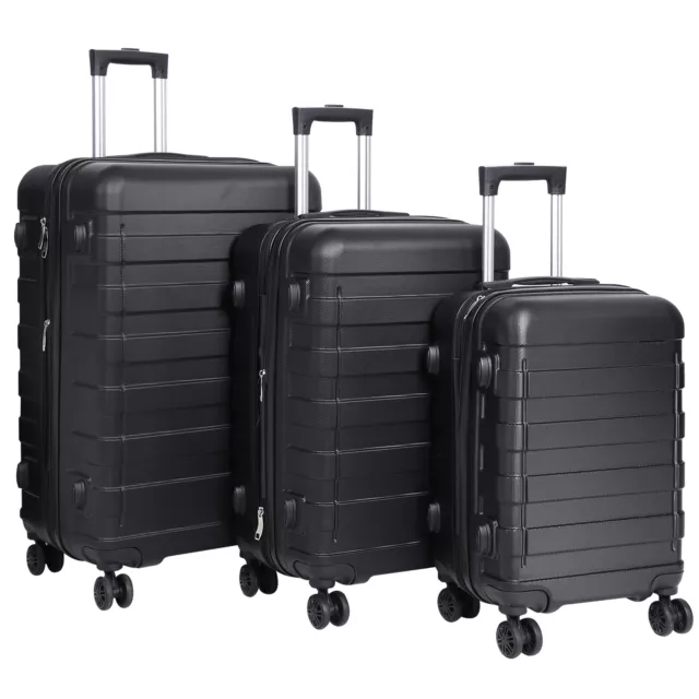 3 Piece Expandable Luggage Set Hardshell Suitcase Carry On Luggage w/TSA Lock