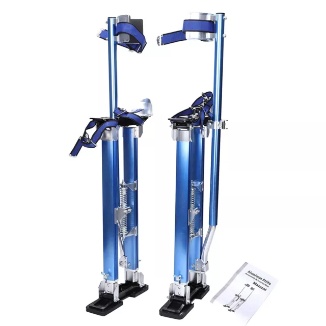 Drywall Stilts 24-40 Inch Aluminum Tool Stilt Blue For Painting Painter Taping