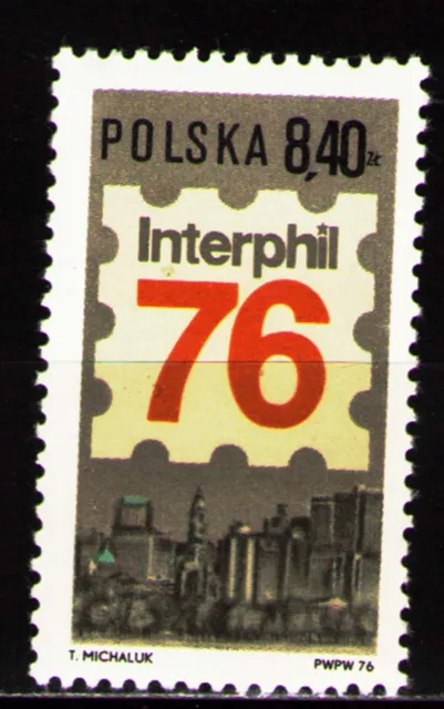Poland 1976 Sc2158 Mi2444 1v mnh Interphil 76, Intl. Phil. Exhib., Philadelphia