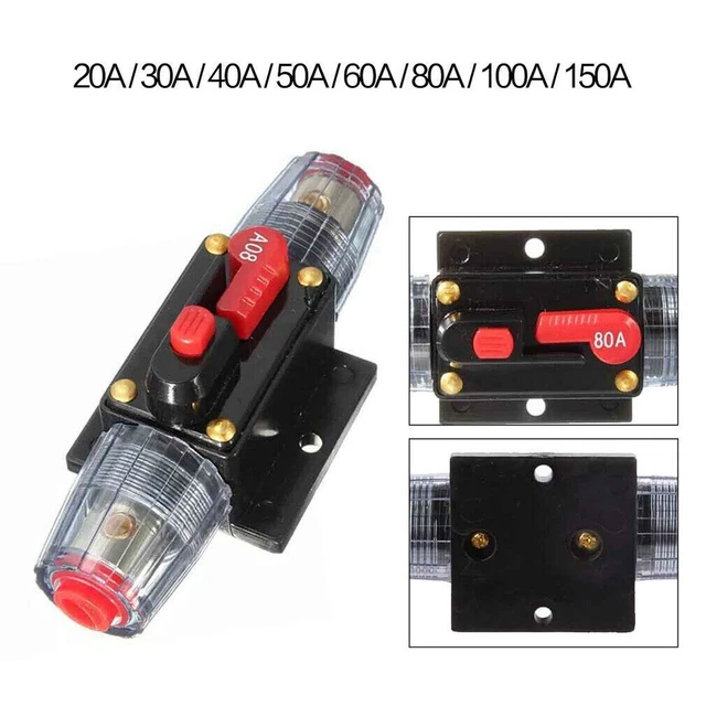 Xuyan 50Amp -100Amp Disjoncteur Réinitialiser Porte-Fusible Voiture