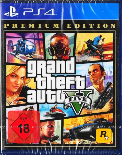Grand Theft Auto 5 (GTA 5) - Premium Edition - PS4 / PlayStation 4 - Neu & OVP