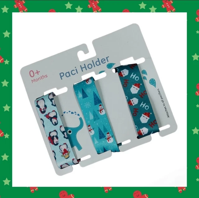 3X Clips ficticios bebé niño niña soporte de cadena chupete cuidado bebé XMas