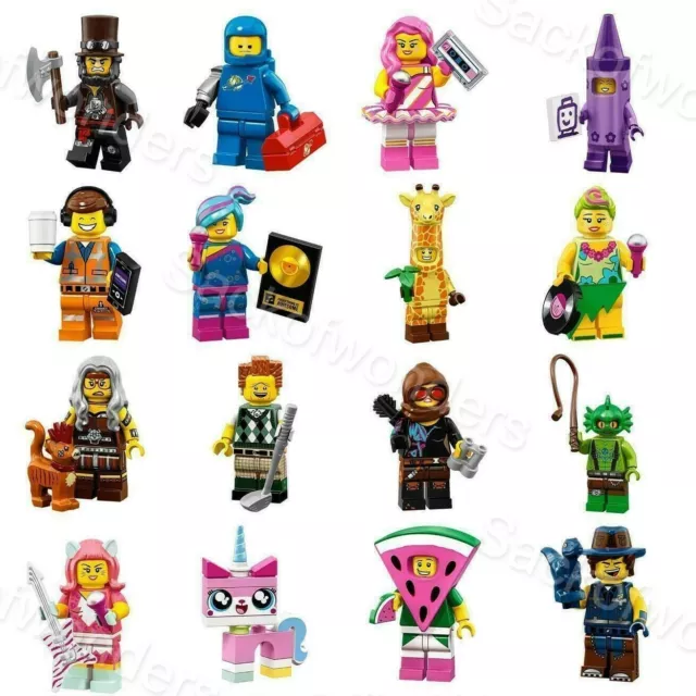 16 PCS ~ LEGO MOVIE 2 Minifigures Figures Set - Party Favor Cupcake Cake Toppers