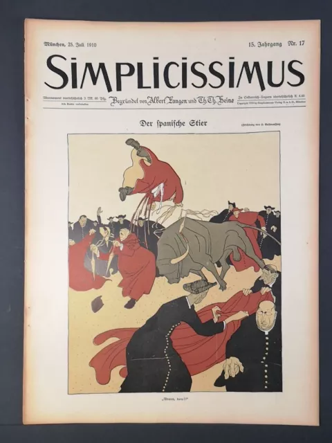 Simplicissimus: Illustrierte Wochenschrift. 15. Jahrgang. Nr. 17, 25. Juli 1910.